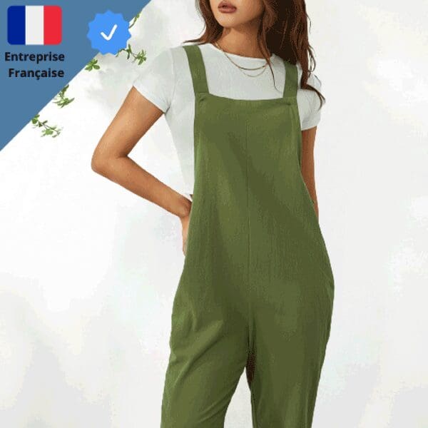 Combinaison-Robe-Salopette-Verte Combinaison Robe Salopette Verte