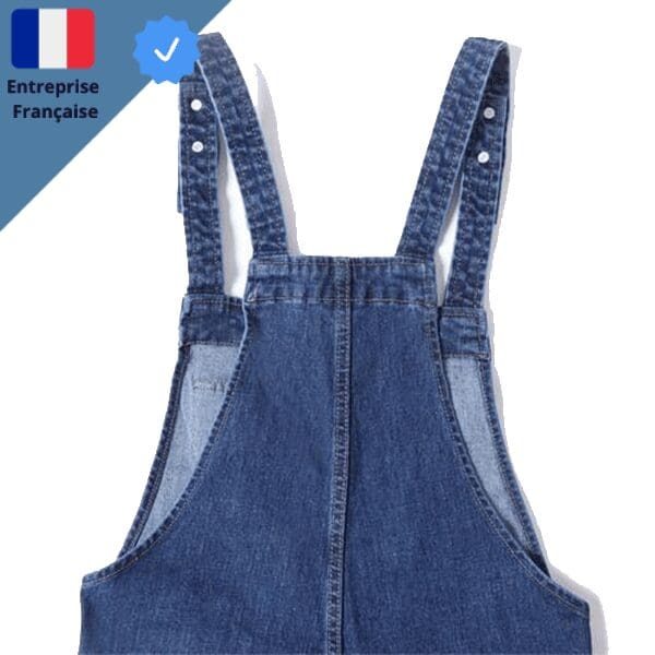 Elegant-Marine-Bleu-Salopette-de-Grossesse-Ivoire
