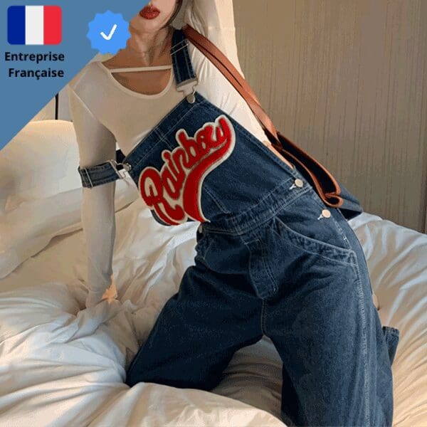 Robe-Salopette-en-Jean-Rainbow