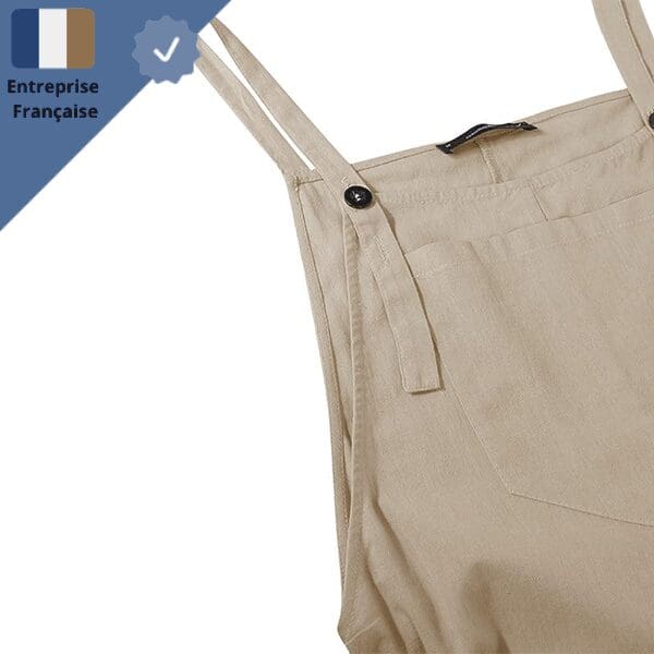 Salopette-Bretelle-Beige