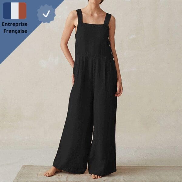 Salopette-Pantalon-Large-Black Salopette Pantalon Large Black