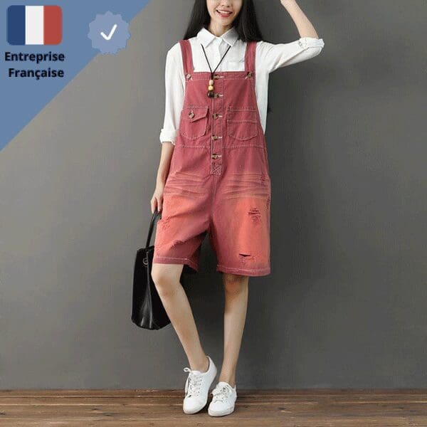 Salopette-short-rouge