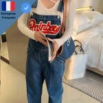 Une Piece Salopette en Jean Rainbow