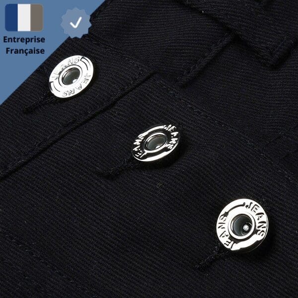 Boutons de la Salopette en Jean Noir