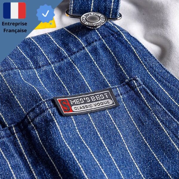 combinaison-bleue-a-rayures-blanches