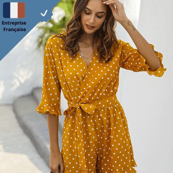 combinaison-short-jaune Combinaison Short Jaune