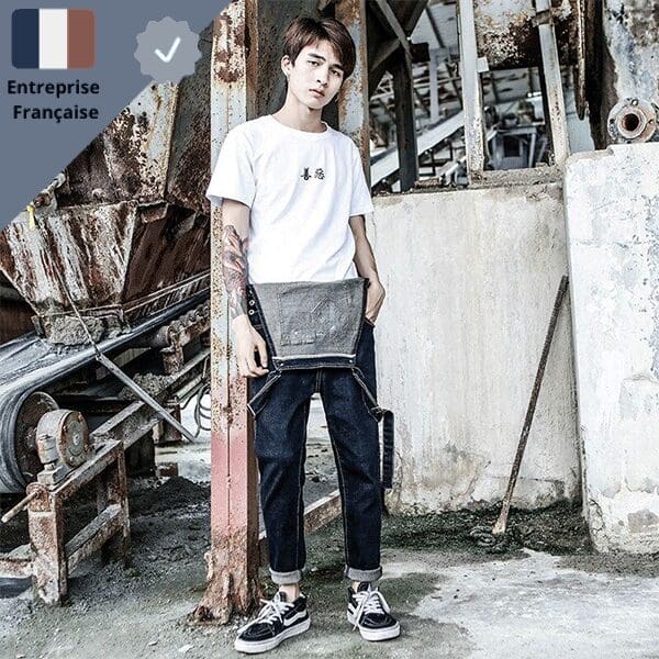 cotte-de-travail-en-denim-fonce