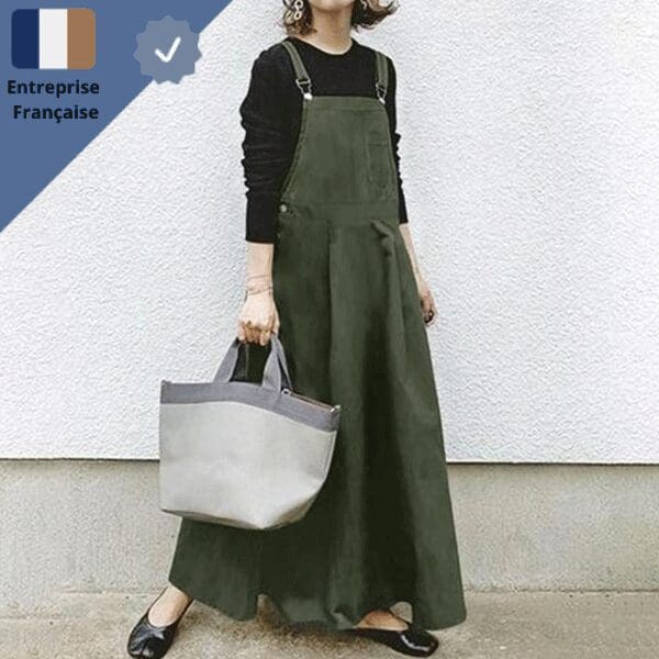 robe-salopette-kaki-hiver Robe Salopette Kaki Hiver