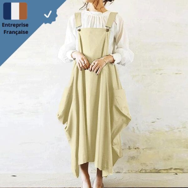robe-salopette-longue-blanche