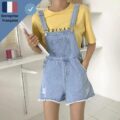 Salopette Short Bleue Claire Femme