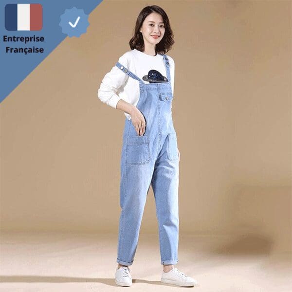 salopette-bleue-claier-look Salopette Bleue en Jean
