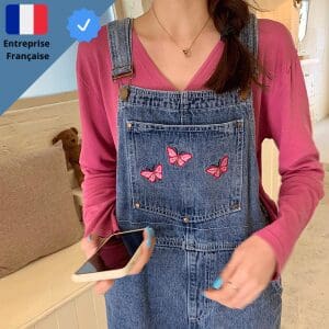 Salopette Broderie Papillon