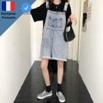 Salopette Courte Jean Femme