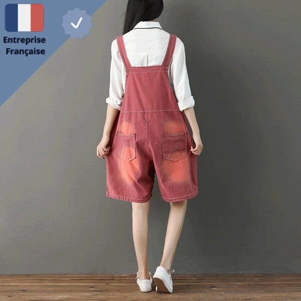 salopette-courte-rouge