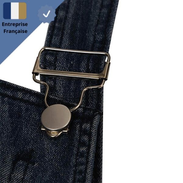 Salopette en Jean Noir Homme