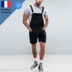Salopette en Jean Noir
