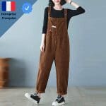 Salopette en Velours Marron