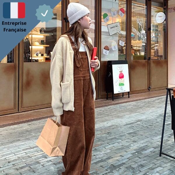 salopette-femme-velours-marron