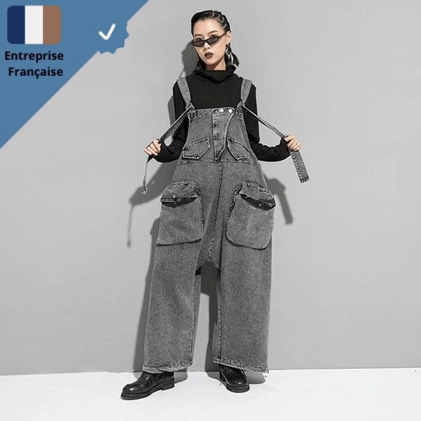 Salopette Grisée pour Femme