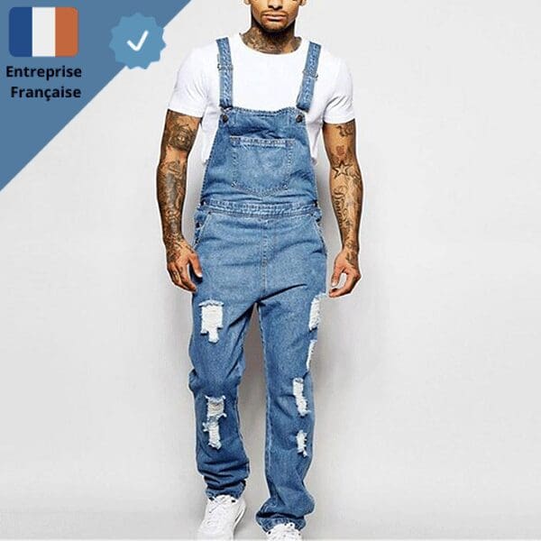 salopette-homme-jean-moderne Salopette Homme Jean Moderne
