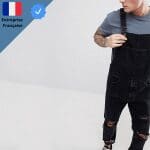 Salopette Jean Noir Homme