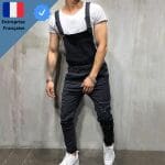 Salopette Jean Noire Homme