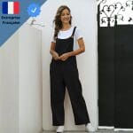 Salopette Pantalon Large Noir