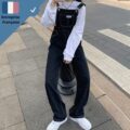 Salopette en Jean Flare Bleue