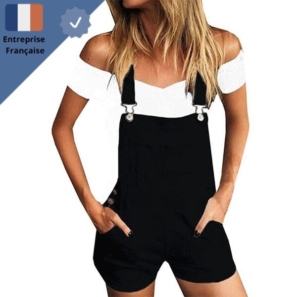 salopette-short-basic-noire Salopette Short Basic Noire