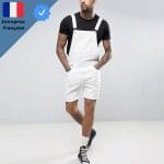 Salopette Short Blanche Homme