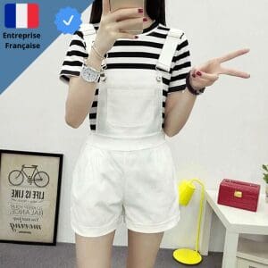 Salopette Short Blanche
