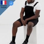 Salopette Short Denim Noir