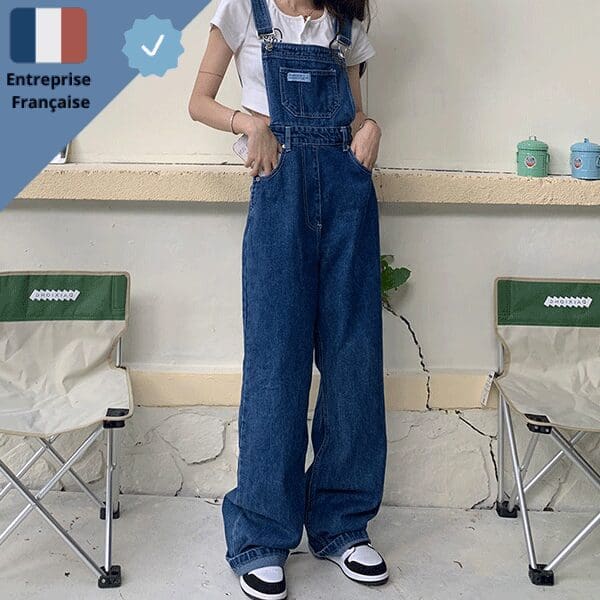 salopette-taille-haute-bleue
