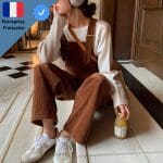 Salopette Velours Bretelles Ajustables