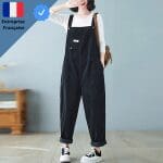 Salopette Velours Noir