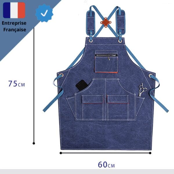 Tablier de Cuisine Bleu Dimension