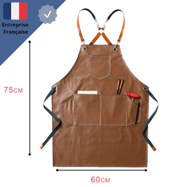 Tablier de Cuisine Marron Dimension