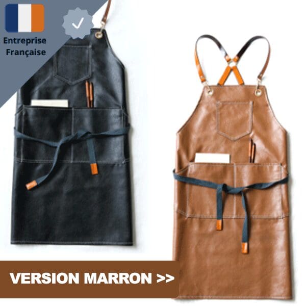 Tablier en Cuir Marron