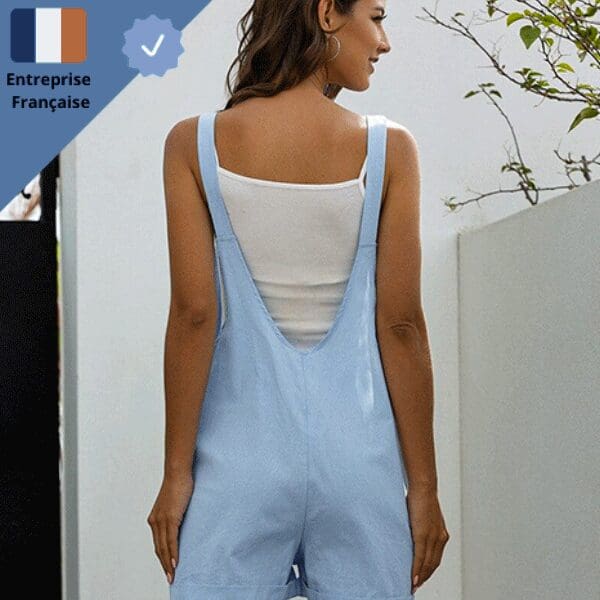 Salopette Short Bleue